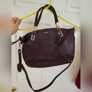 Dark purple coach purse